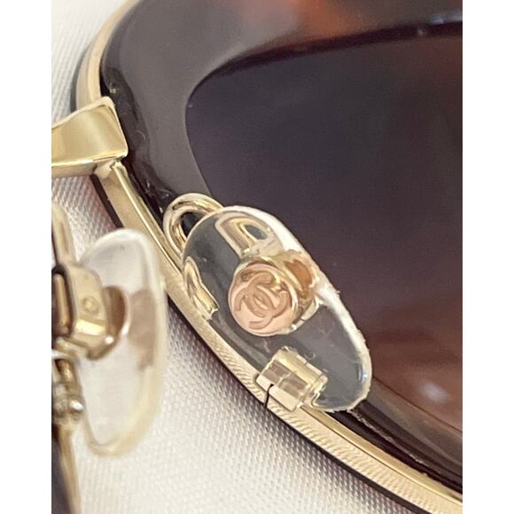 CHANEL Cat Eye Sunglasses 5368 Quilted Tortoise Shell Logo Gradient Tint Womens main image 7